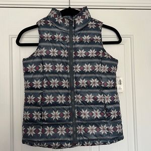 Christmas Sweater Zip-up Puffer Vest